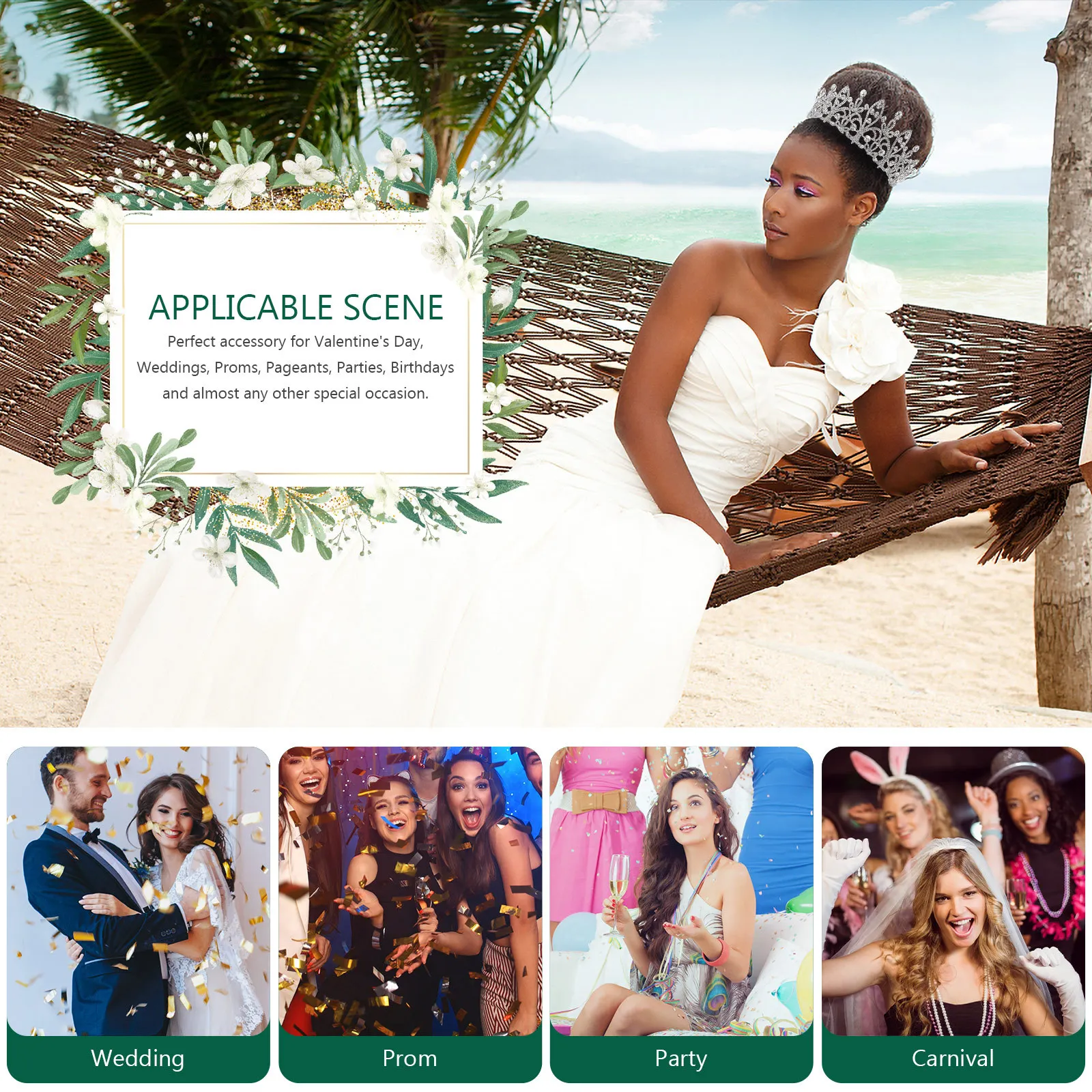 

Bridal Rhinestone Crown Noble Round Tiara Wedding Hair Accessory Women Tiara Hairband Headpiece Bridal Crown Wedding Hair Decor