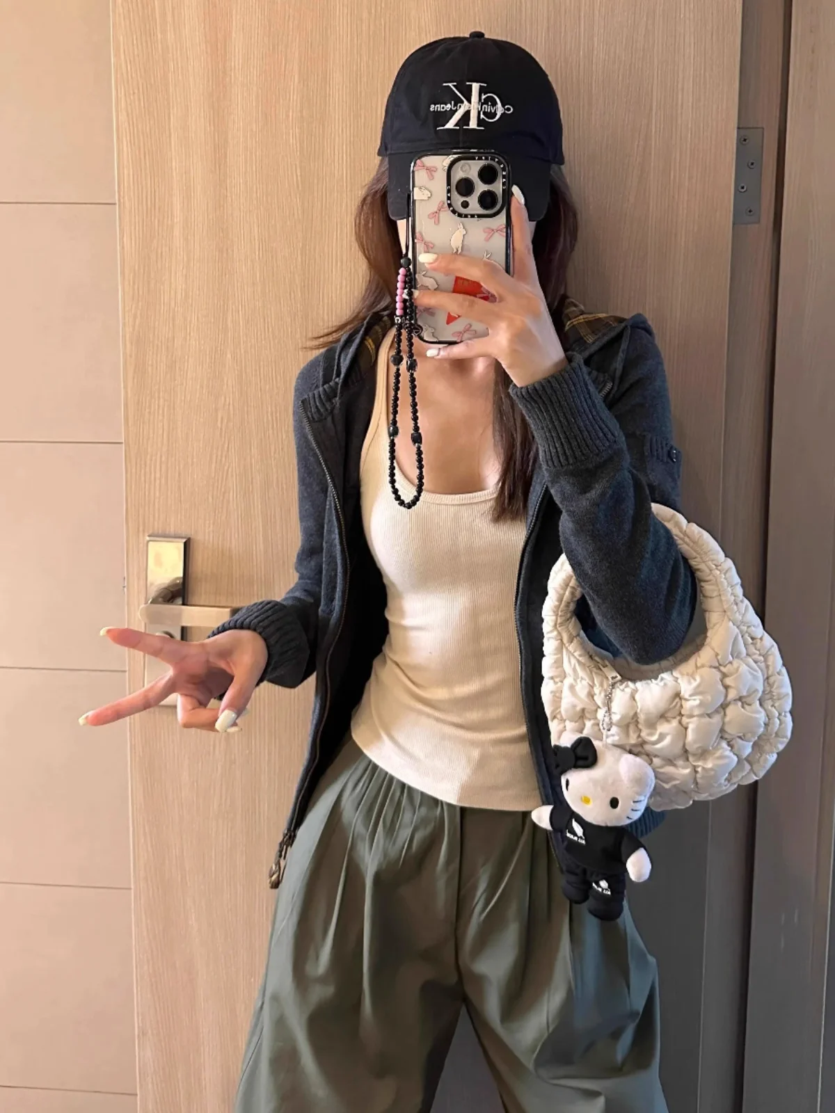 

American Sle Vintage Hooded Knitwear Cardigan Women's Autumn Winter Slim Fit Casual ort Top Trendy Korean Version