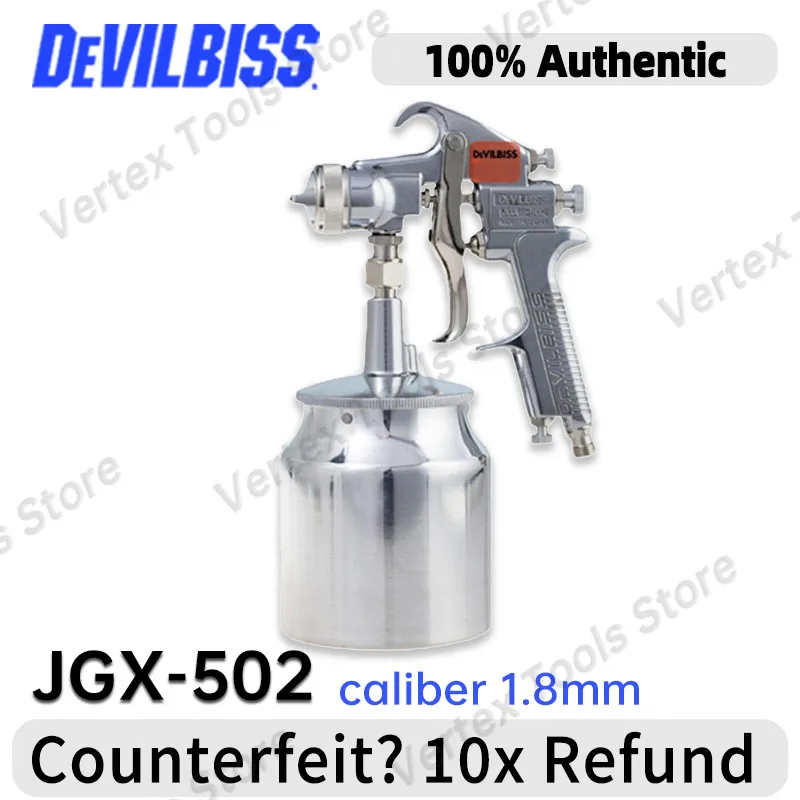 DEVILBISS JGX-502 Suction Spray Gun Industrial Wood Car Paint Finish Airbrush High Atomization Pneumatic Coating Hardware Tool