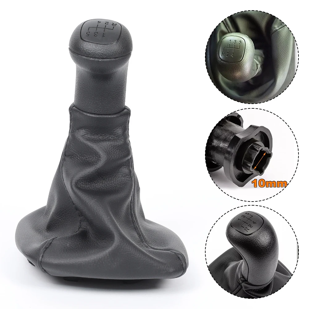 

10 мм ручка переключения передач, внутренняя модернизация, материал PU, АБС-пластик, черная кожа, внешний вид, прямая запасная часть для Mercedes Vito W638