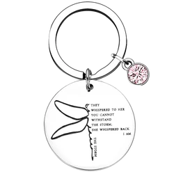 Hot Inspirational Key Chain Ring Dragonfly Design Warrior keychains pendant Gift