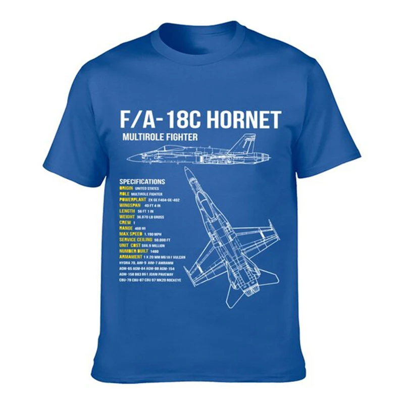 F/A-18 Hornet Fighter Jet Men TShirt Short Sleeve Casual 100% Cotton O-Neck Summer Shirt Size S-5XL mens t shirt herren clothes