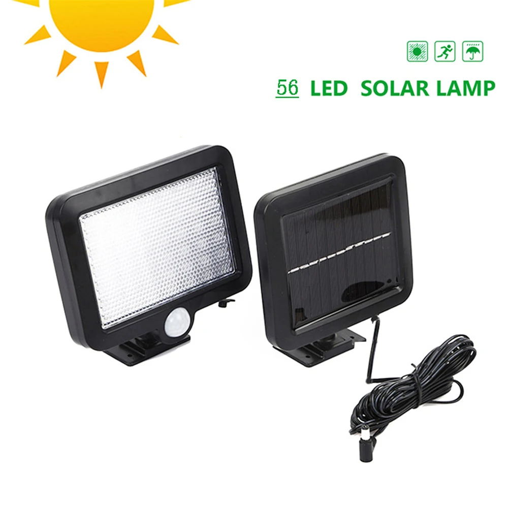 

Solar Wall Lamp 56 LED IP44 Waterproof Human Sensor Outdoor Garden Balcony Deck Courtyard Stairs Solar Powered