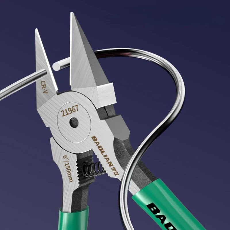 Diagonal Cutting Pliers Scissor Style Electrician Side Cut Pliers High Hardness Thin Edge Manual Hand Steel Durable Use Workshop