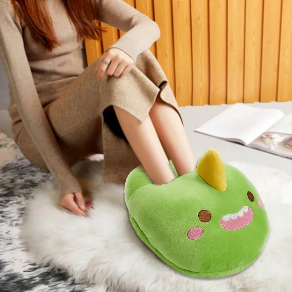 USB Foot Warmer Heating Pad Winter Warming Electric Foot Warmer Shoes Cartoon Home Office Feet Heating Slippers Warm Cushion