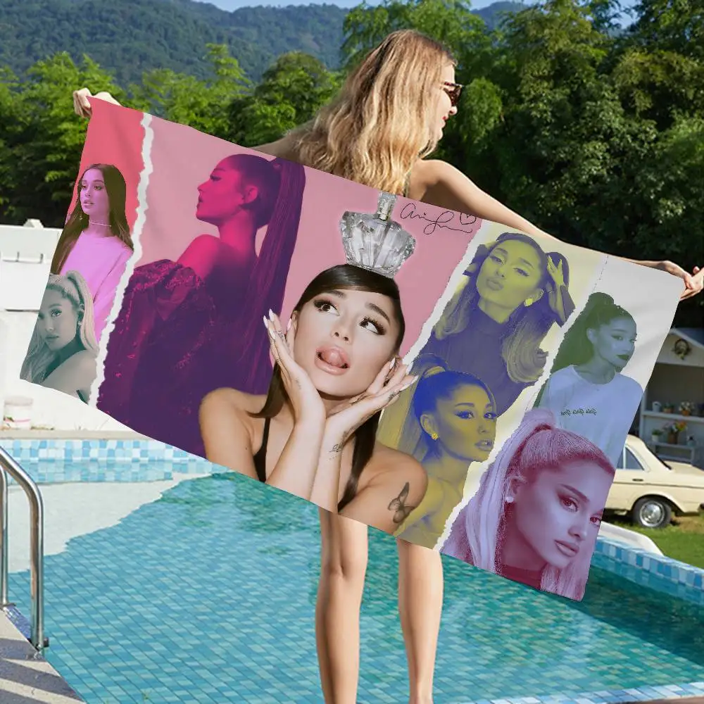 Pop Singer A-Ariana G-GrandeS Beach Towel Colorful Bath Towels for Girl Microfiber Quick Dry Custom Sand Free Beach Yoga l