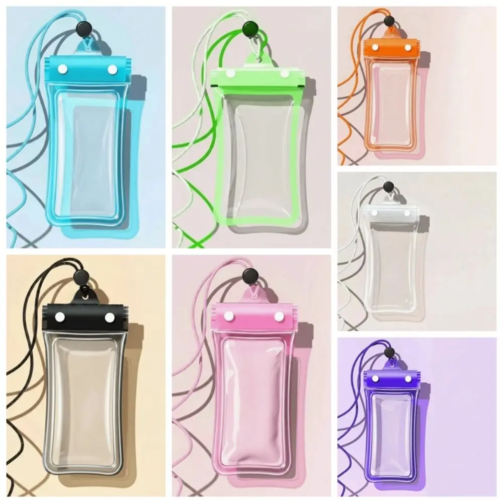 Adjustable Strap Waterproof Phone Pouch Sealed Lightweight Crossbody Dry Bag Solid Color Large Capacity PVC Storage Pack view 6