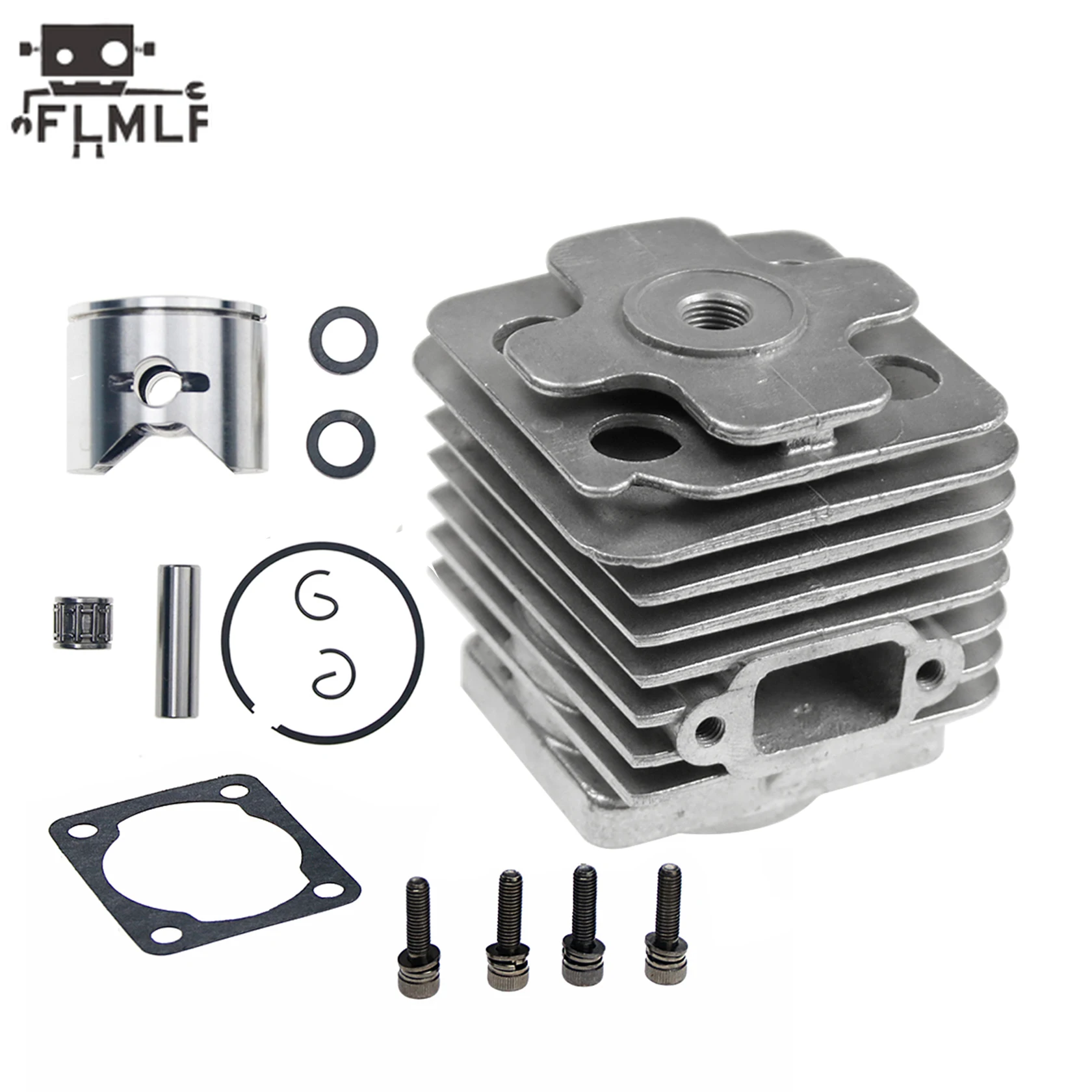 FLMLF-cilindro de motor de caja de lengüeta, pieza Original de 4 pernos, 29CC, 32CC, para 1/5 Rc Hpi Rofun Km, Rovan Baja LT, MCD, DBXL, FG, GoPed, Redcat