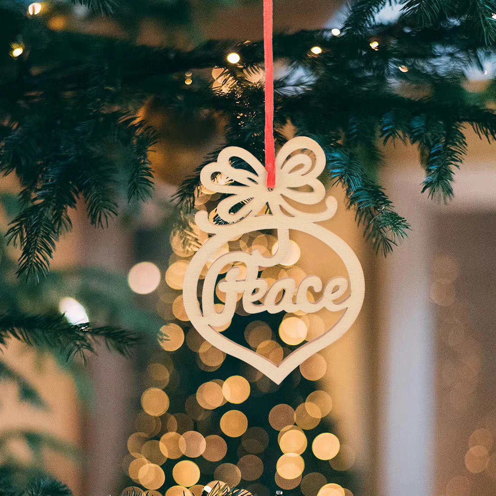 

6Pcs Christmas Wooden Heart Cutouts Unfinished Natural Wood Pieces DIY Craft Decorations Xmas Home Car Multipurpose