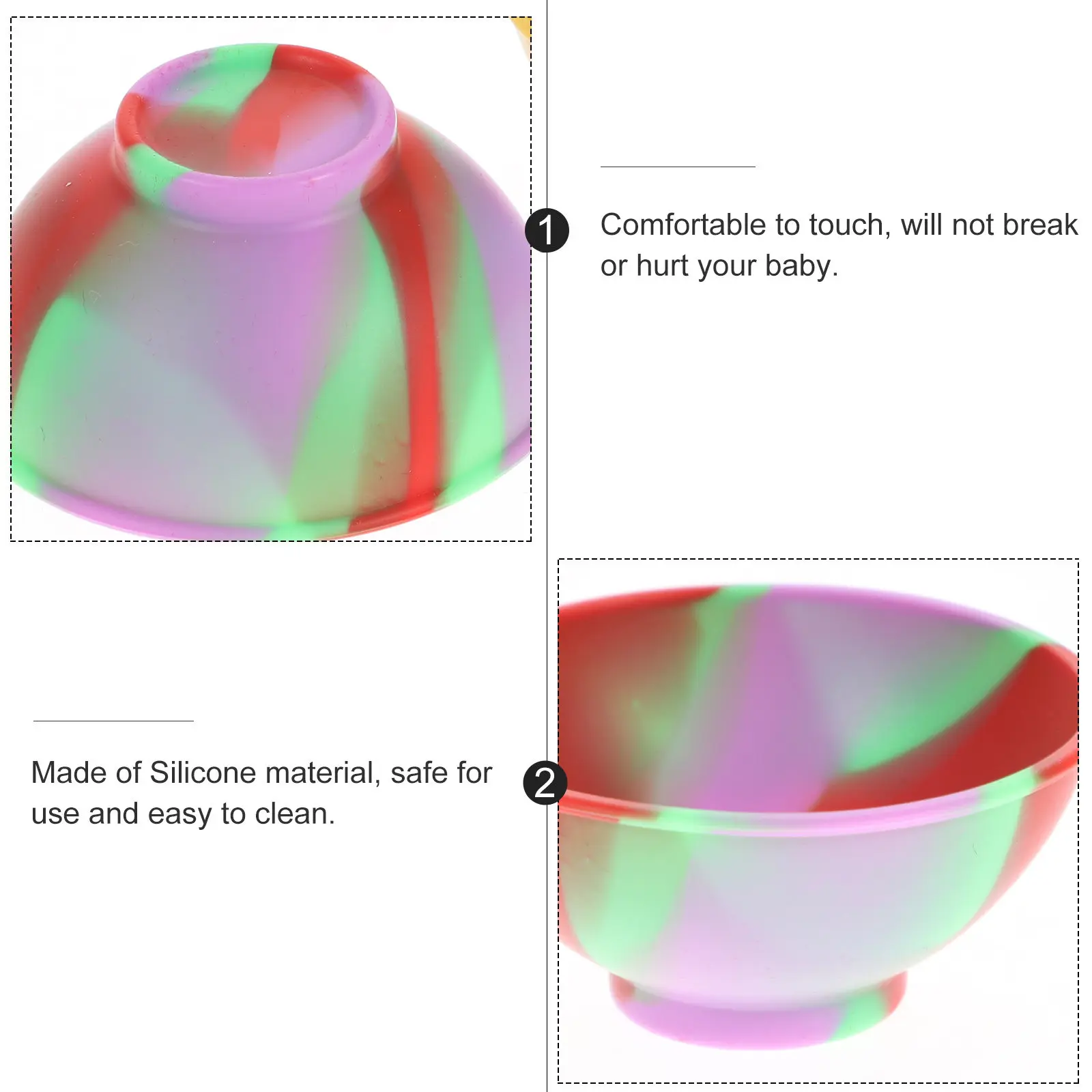 

14Pcs Silicone Bowls for Kids Unbreakable Baby Food Bowls Dish Set for Toddler Feeding Rice Snack Fruit