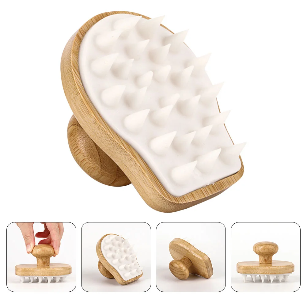 

Shampoo Brush Cleaning Hair Scalp Massage Comb Bamboo Shower Stuff for Teen Girls