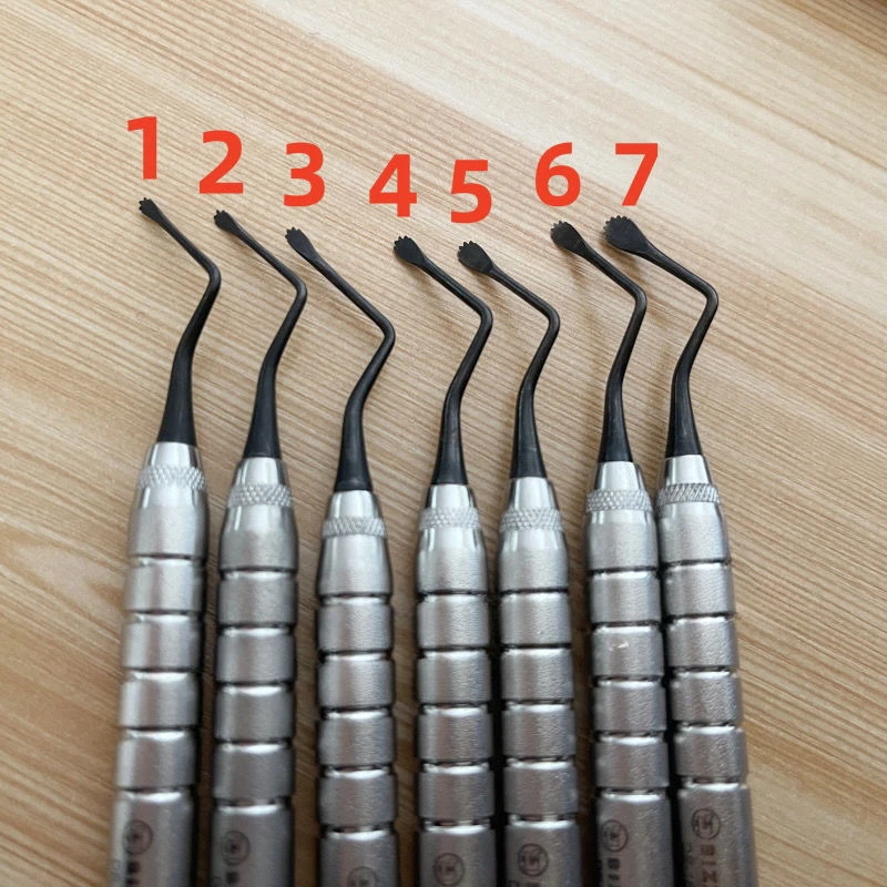18.5cm Dental Serrated Scraper Tooth Cleaning Scraper Restoration Spoon Tools Stainless Steel Periodontal Bone Scraper Dentistry