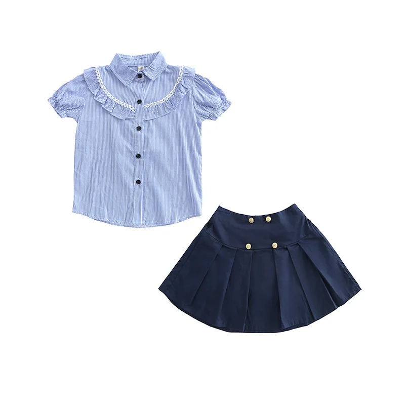 Children's costume British style kindergarten dress summer suit children's class dress new school uniform