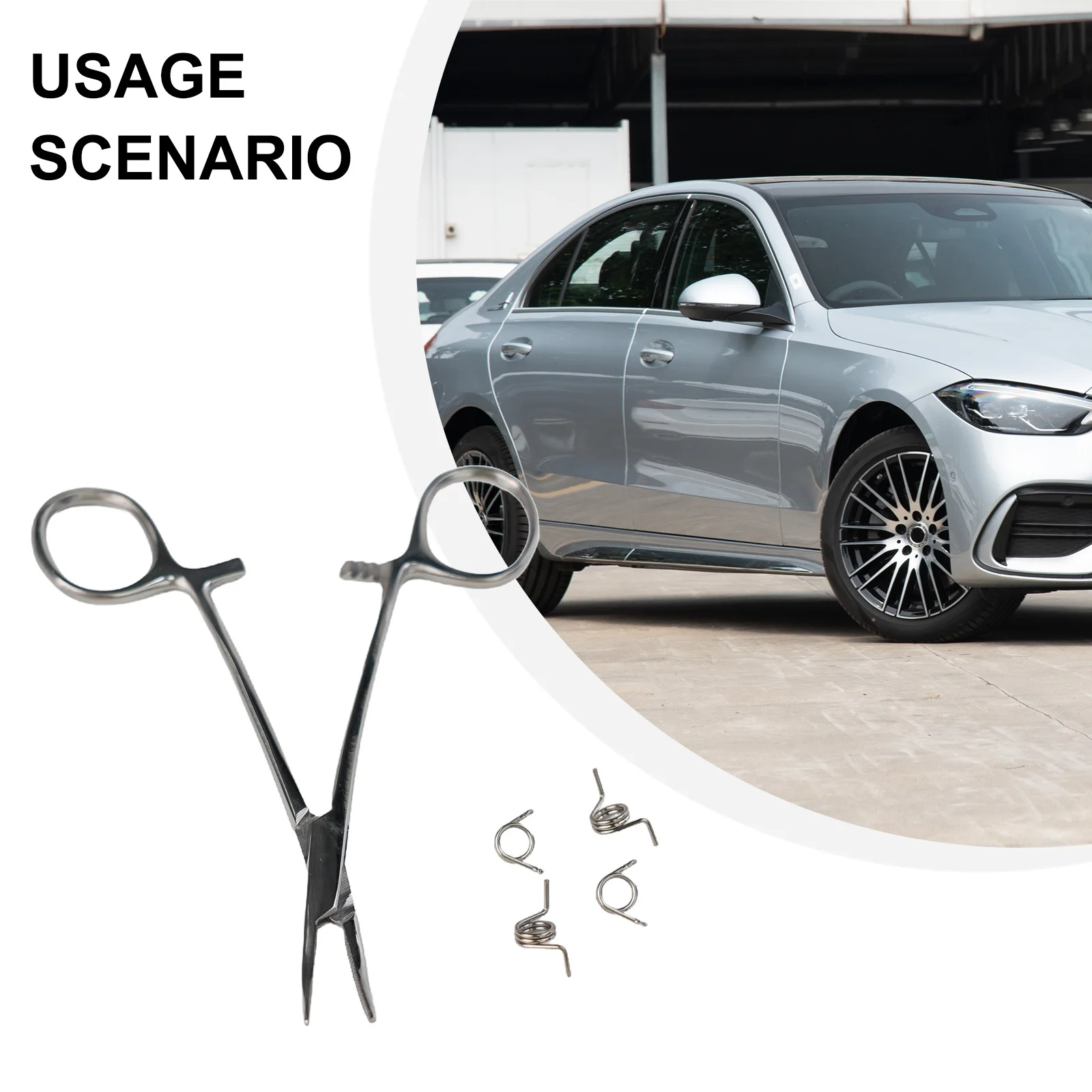Auto Serratura Attuatore Riparazione Kit di Ferro Accessori Tono Argento Per Classe C W203 2000-07 Per Classe E W211 02-09 4 Molla Utile