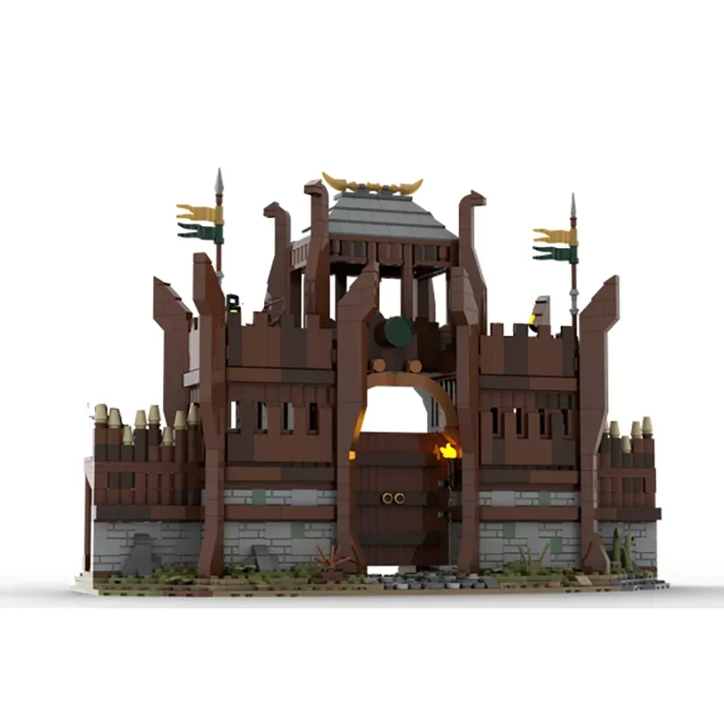 แหวนภาพยนตร์ YcMoc Building Blocks Gates Of Edoras รุ่นเทคโนโลยีอิฐ DIY ยุคกลาง LOTR ปราสาทของเล่นเด็ก