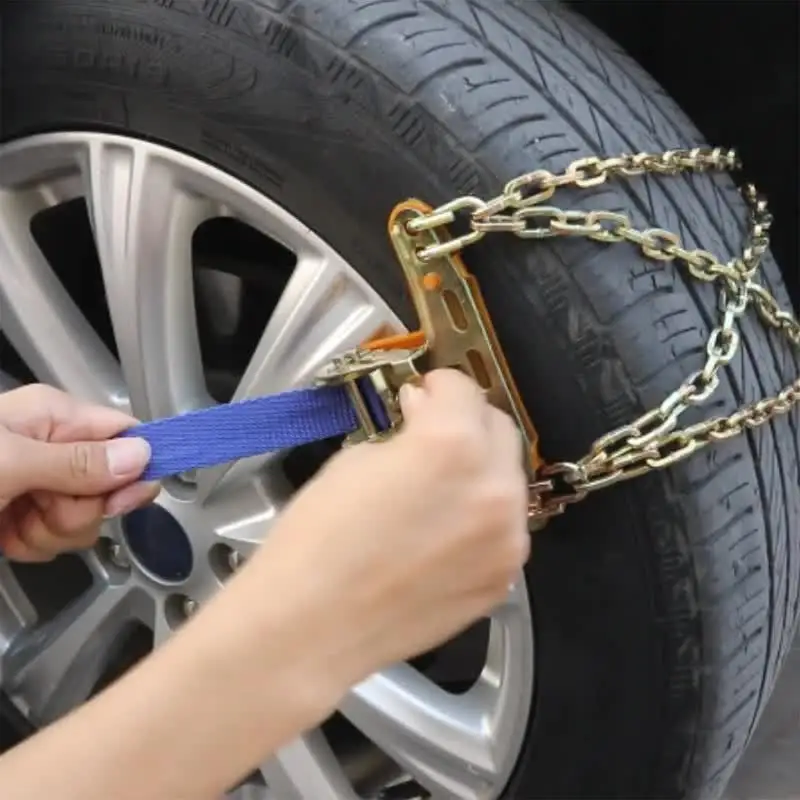 Cadenas de neumáticos de coche para nieve, cadenas de neumáticos de nieve para automóvil, cadenas de neumáticos de lluvia para automóvil, cadena de tracción de neumáticos de camión para nieve, camino de hielo