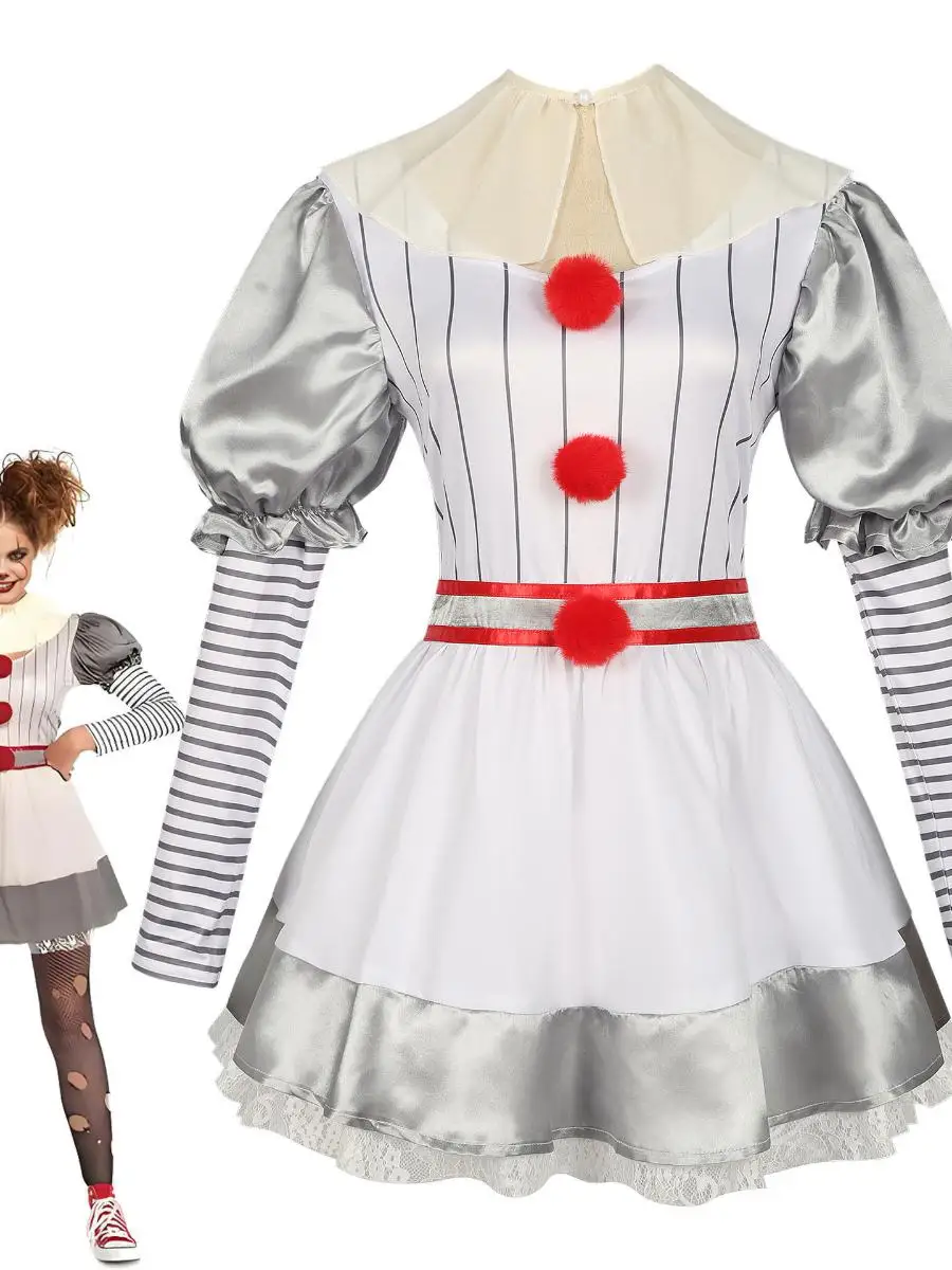 

New Halloween Stage Costume Role-playing Game Uniform Clown Resurrection Women's Clothing Size-coded Actual Shot