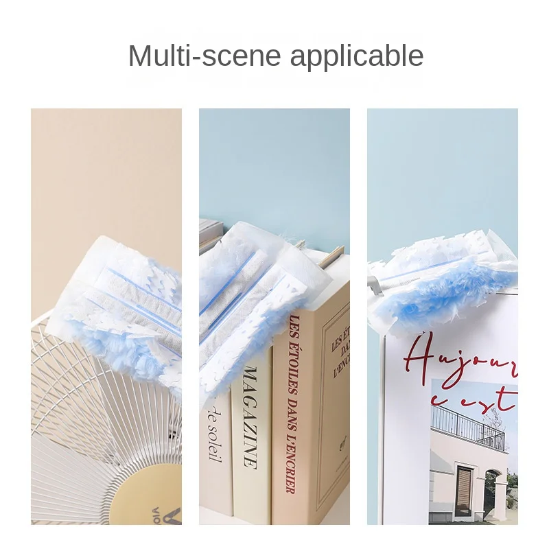 3889 Disposable Electrostatic Dust Duster Adsorption Dust Removal Feather Duster Household Desktop Gap Cleaning Brush Dust