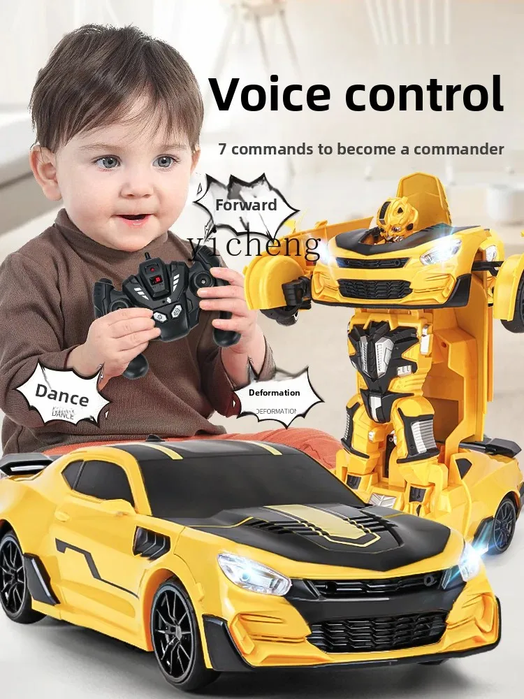รถของเล่นเด็กไฟฟ้า รุ่น ZZ Gesture Induction Deformation รีโมทคอนโทรล แปลงร่างได้ หุ่นยนต์เพชร รถแข่ง