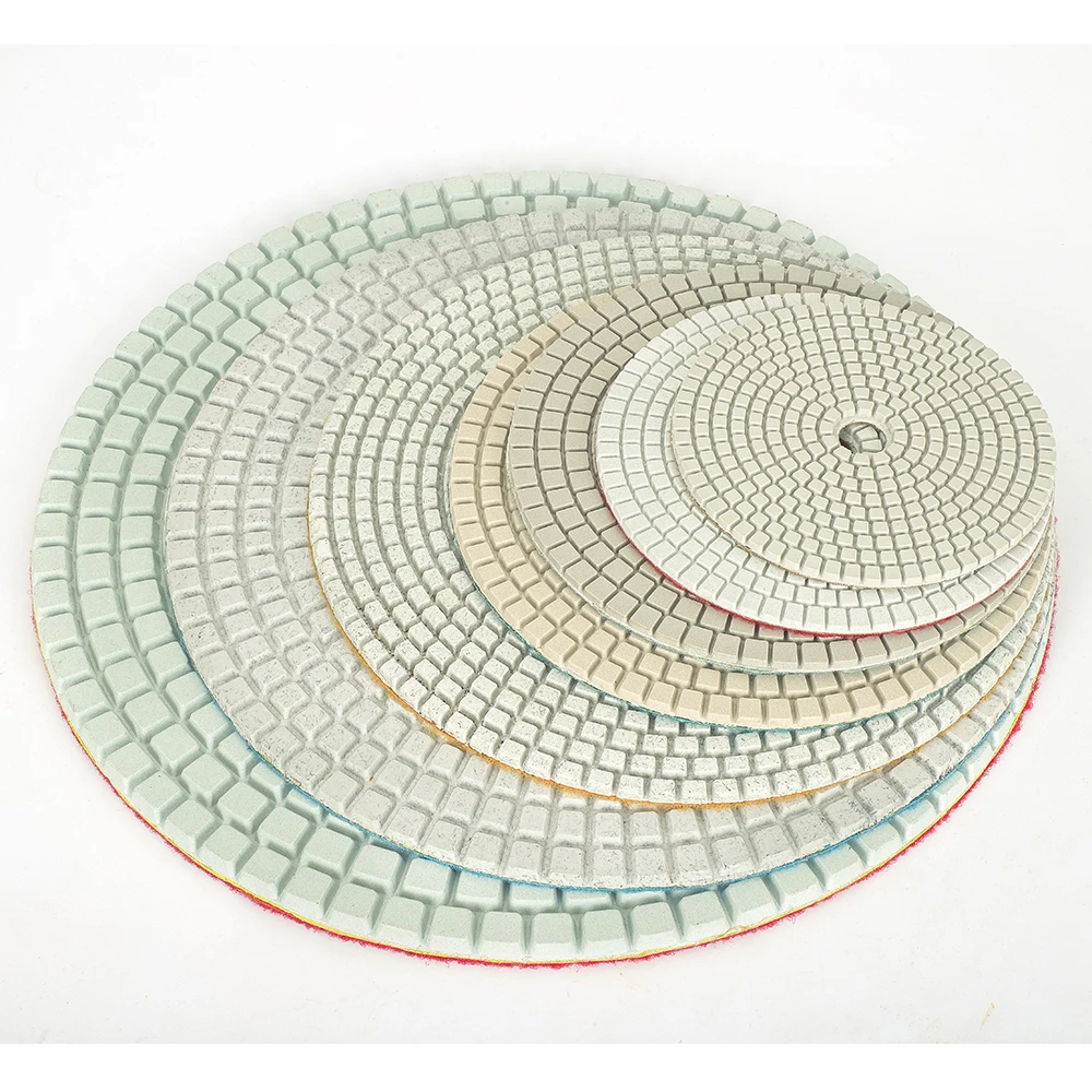 8 inch 200mm Abrasive Wet Polishing Pad Sharp Type Flexible Diamond Polishing Pad For Granite Marble Stone Sanding Disc