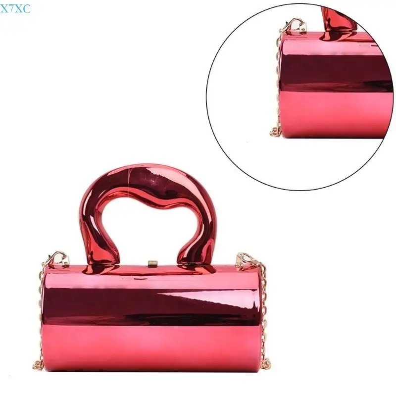 

X7XC Stylish Acrylic Round Handbag Trendy and Convenient Shoulder Bagfor Everyday Use
