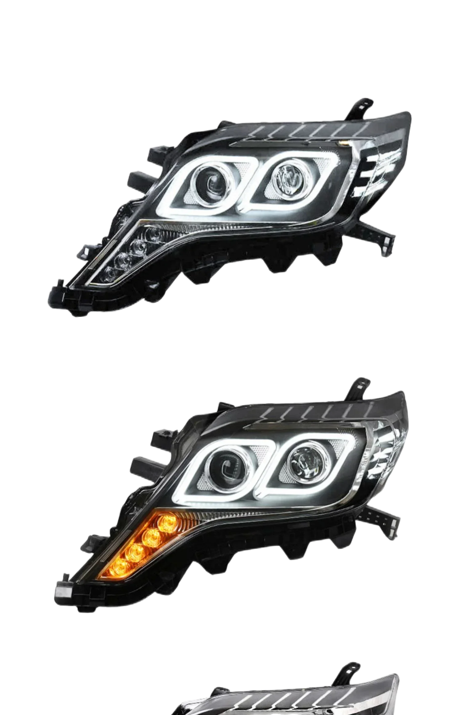 

Car Headlight for Toyota Land Cruiser prado 14-17 Angel eye Daytime Running DRL Turn signal