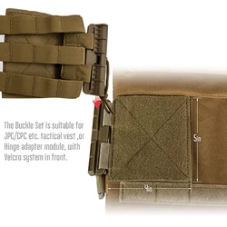Tactical Vest Quick Release Hook and Loop Fastener Quick Release Kit Single Point Molle for JPC CPC NCP XPC Vest Accessories