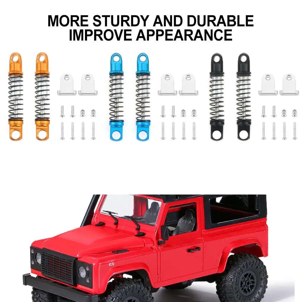 Metalowy przedni amortyzator tylny amortyzator z mocowanie mocowania dla WPL D12 1/16 RC część ulepszenie samochodu