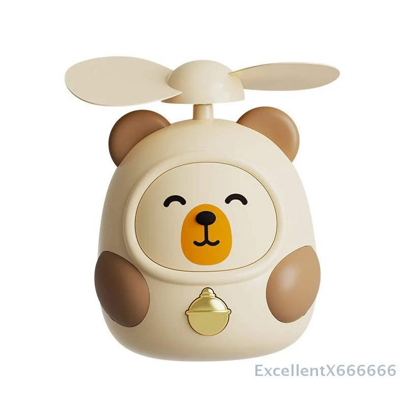 2025 Adorable Mini Capybara Portable Fan USB Rechargeable 2-Speed Hand Fan Perfect for Outdoor Travel Office Use