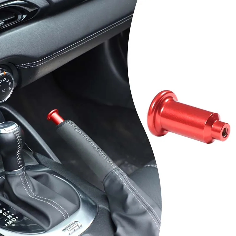 Aluminum Alloy Red For Mazda MX-5 ND Fiat 124 Abarth 124 2016-2026+ Car Central Handbrake Release Button Cover Car Accessories