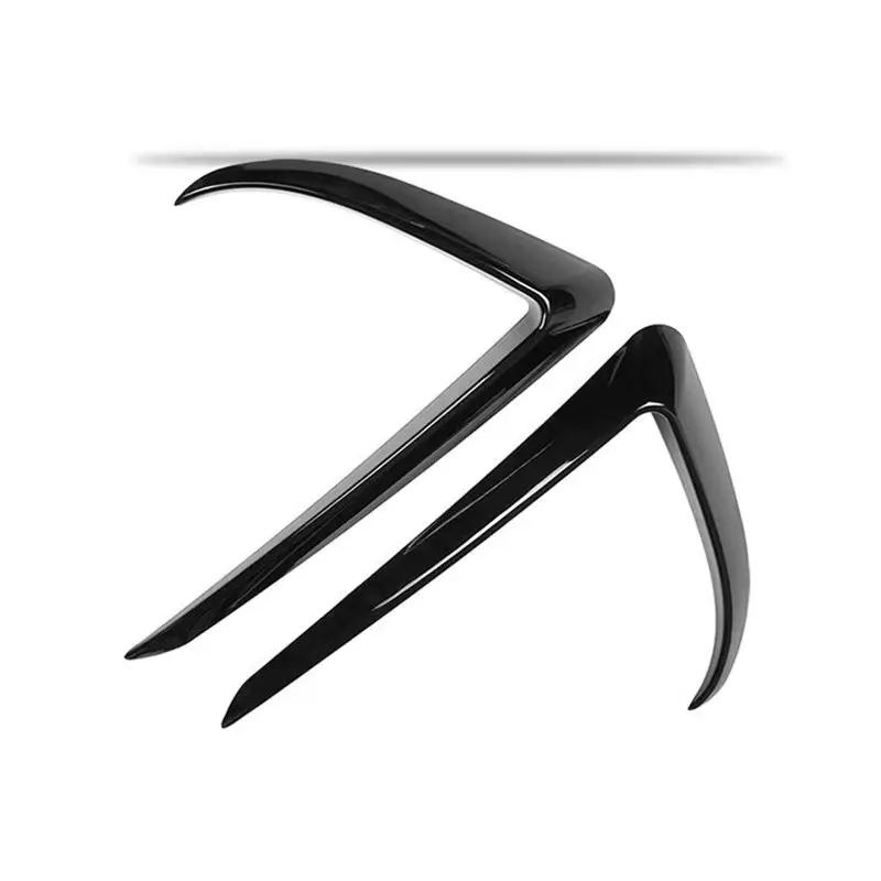 

For Tesla Model 3 2017-2021 1 Pair Front Blade Trim Fog Lamp Frame ABS Carbon Fiber Car Accessory