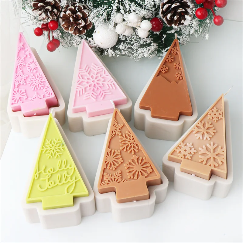 Weihnachten Schneeflocke Kerze Silikon form DIY Weihnachts baum Aroma therapie Kerze handgemachte Kerze Schimmel Geschenk Weihnachts dekoration