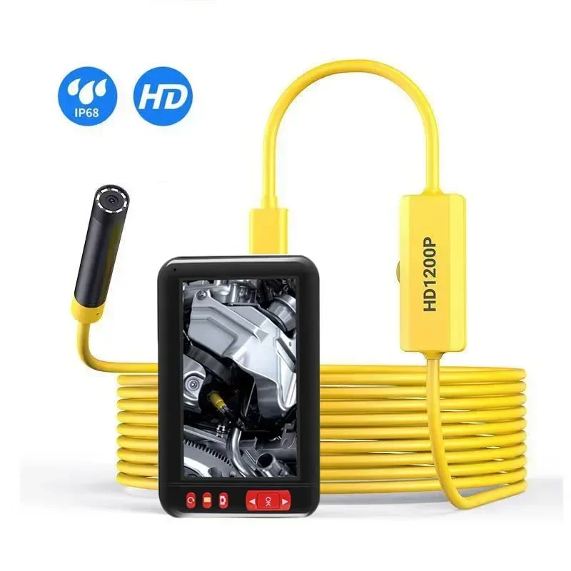 

4.3 inch screen endoscope camera 8LED 8mm probe 2000mah hd underwater camera usb IP68 waterproof soft cable industrial detection