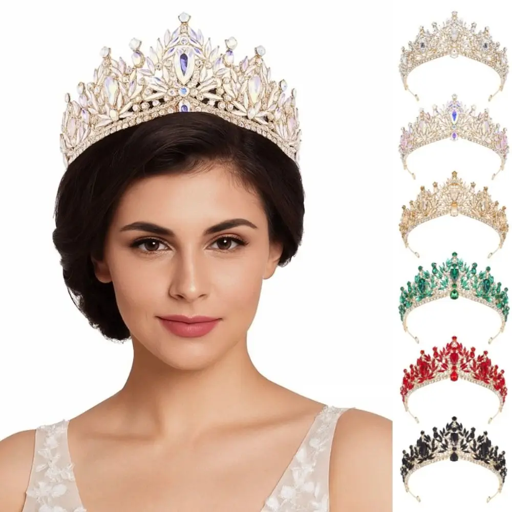 العصرية الفاخرة الباروك الملكة التيجان أنيقة تألق سبيكة الأميرة تاج المبهر رائعة النساء الشعر هوب التصوير الدعائم