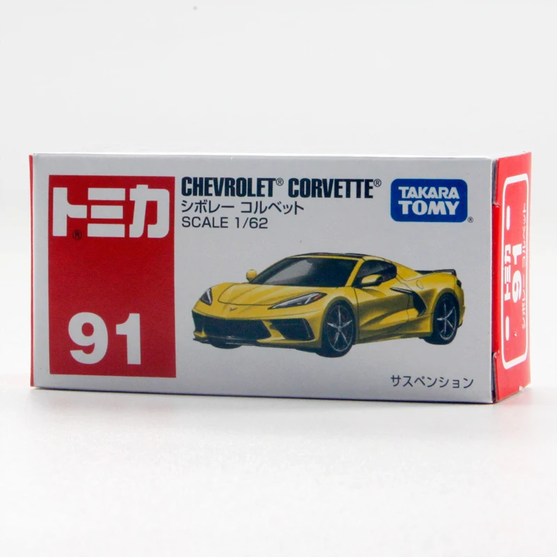 Takara Tomie No.91 Chevrolet Korvet Sportwagen Motorvoertuig Model 1/62 Mini Gegoten Legering Automodel Kinderen Speelgoed Cadeau