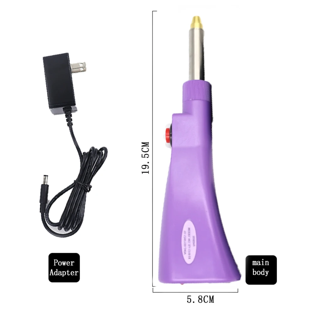 EU /US Purple / Pink Hotfix Rhinestone Applicator hot fix Applicator Fast Heating Iron-on Wand Heat-fix Tool