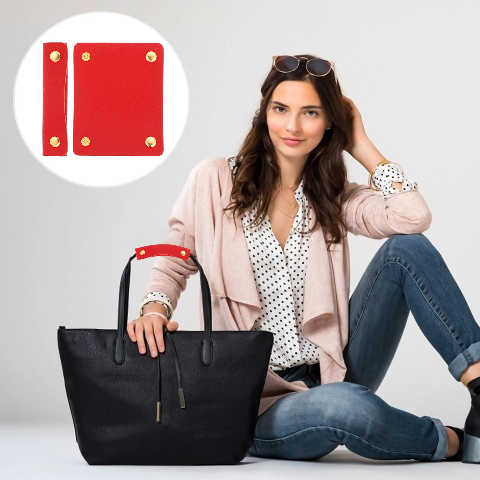 

2 шт. накладки из ПУ для ручек сумок, декомпрессионные ручки-грипсы для хозяйственных сумок, сумок-тоут, наплечных сумок, клатчей, соломенных сумок