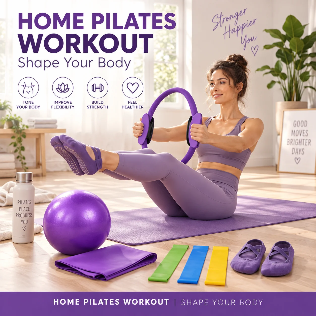 Aliexpress 7 In 1 Yoga Pilates Kit Pilates Ring Mini Yoga Ball Latex Bands Non Slip Yoga Socks Home Gym Full Body Shaping Workout Starter - Aliexpress Deal