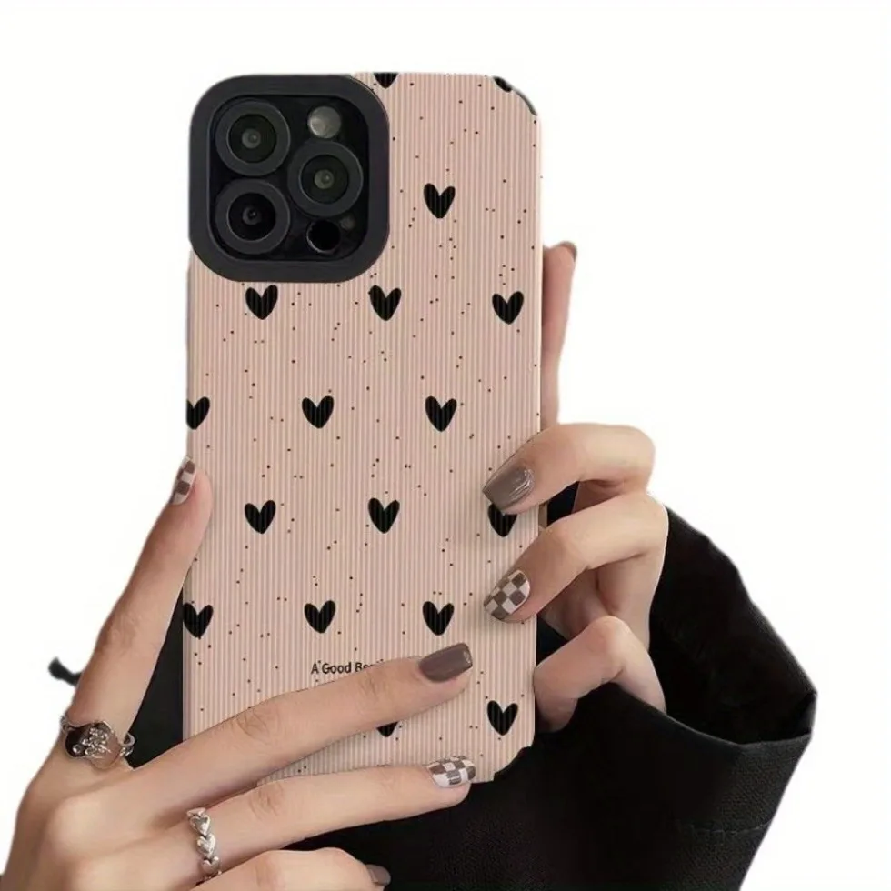 Trendy mobile phone cover, unique full-screen love, perfect for iPhone 16 15 14 13 12 11 Promax Plus