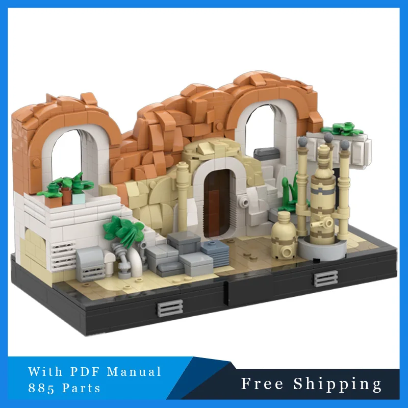 885 pçs estrela batalha série moc homestead blocos de construção tijolos arquitetônicos criativos modelo crianças diy montagem exibição presentes