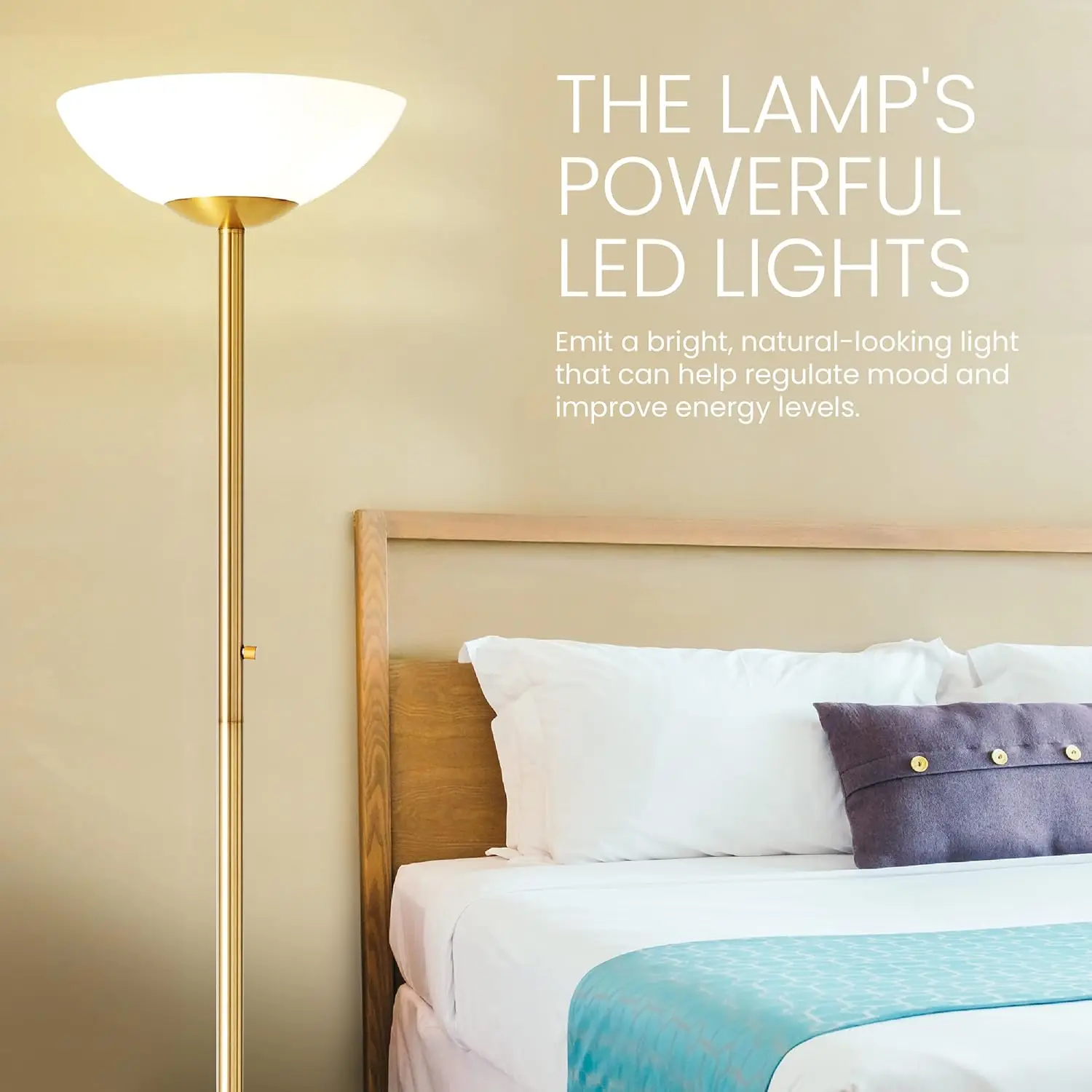 Super Bright Floor Lamp 8000LUMEN!! DIMMABLE 30K Light up a Full Room, Modern and Elegant Design