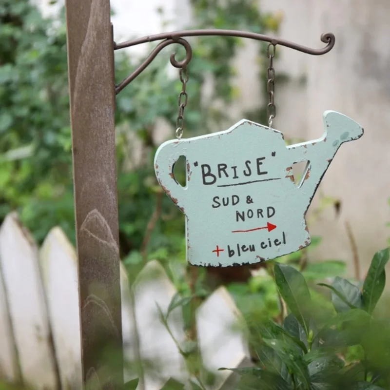 Rustic Garden Stake Sign - Insertable Metal/ Wooden Plaque with Custom Letters, Weather-Resistant Lawn Marker for Yard