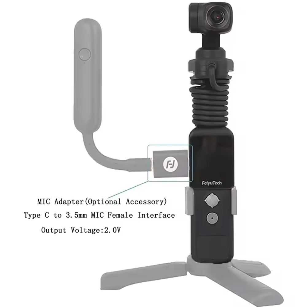 FeiyuTech Feiyu Pocket 2S 3-assige gimbalcamera Gesplitst ontwerp Magnetische basis 1/2,5-inch sensor 130 °   Gezichtsveld Ultra HD 4K