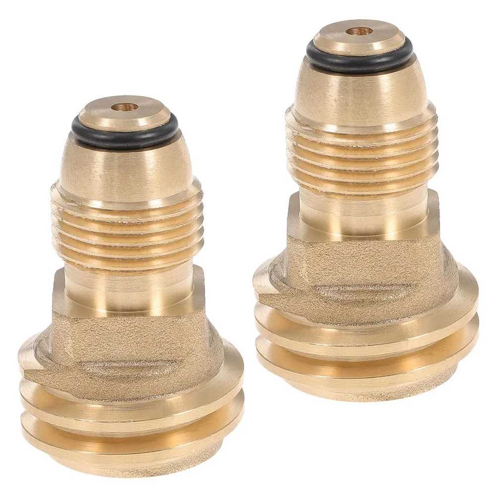

2PCS Propane Gas Adapter Tank Connector Fittings Conversion Kit for Grill Bottle Refill Material Outdoor Camping Cooking