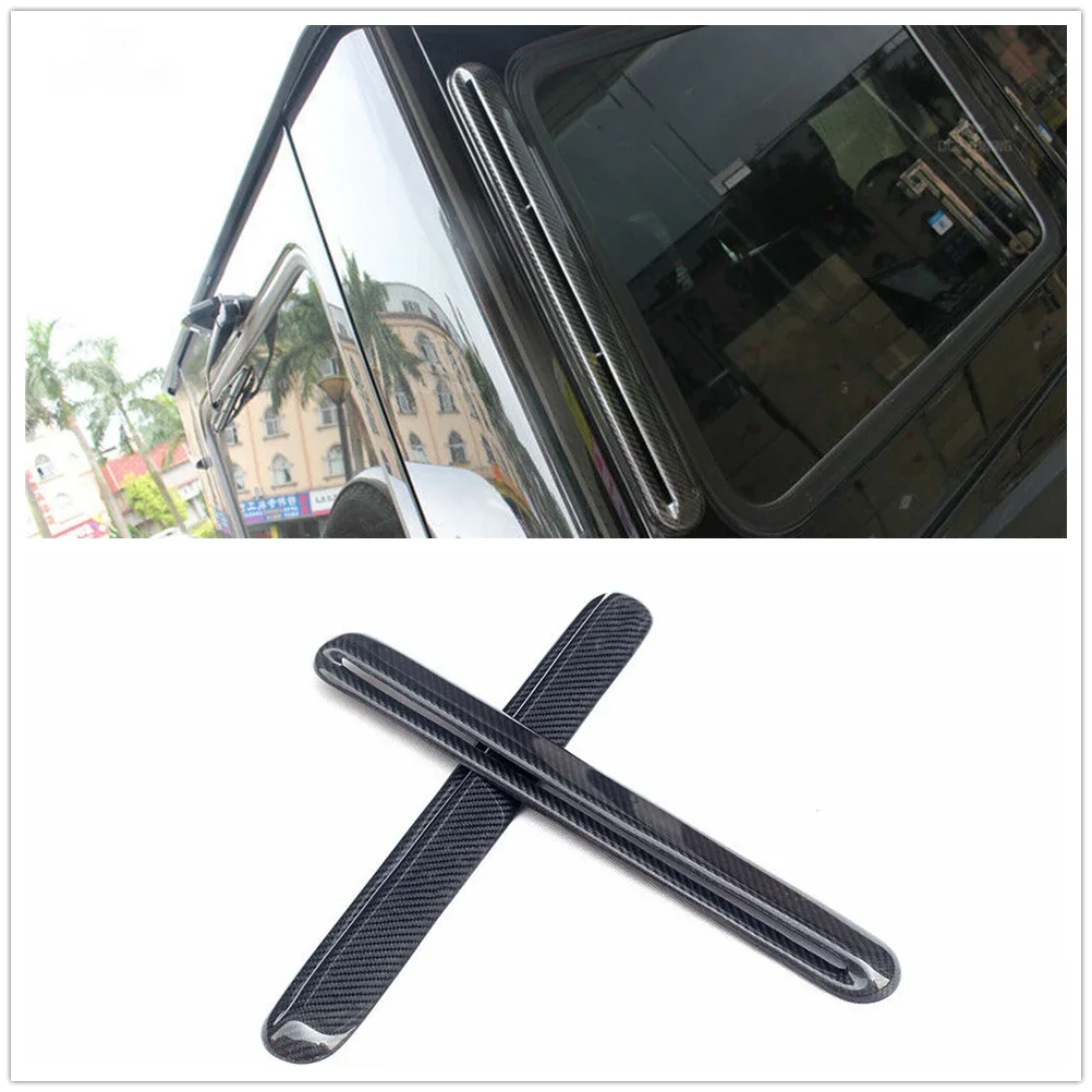 

C Pillar Air Vent Trim Cover For Mercedes Benz G class W463 G500 G63 Real Carbon Fiber Window Door Shade Bar Weatherstrip St