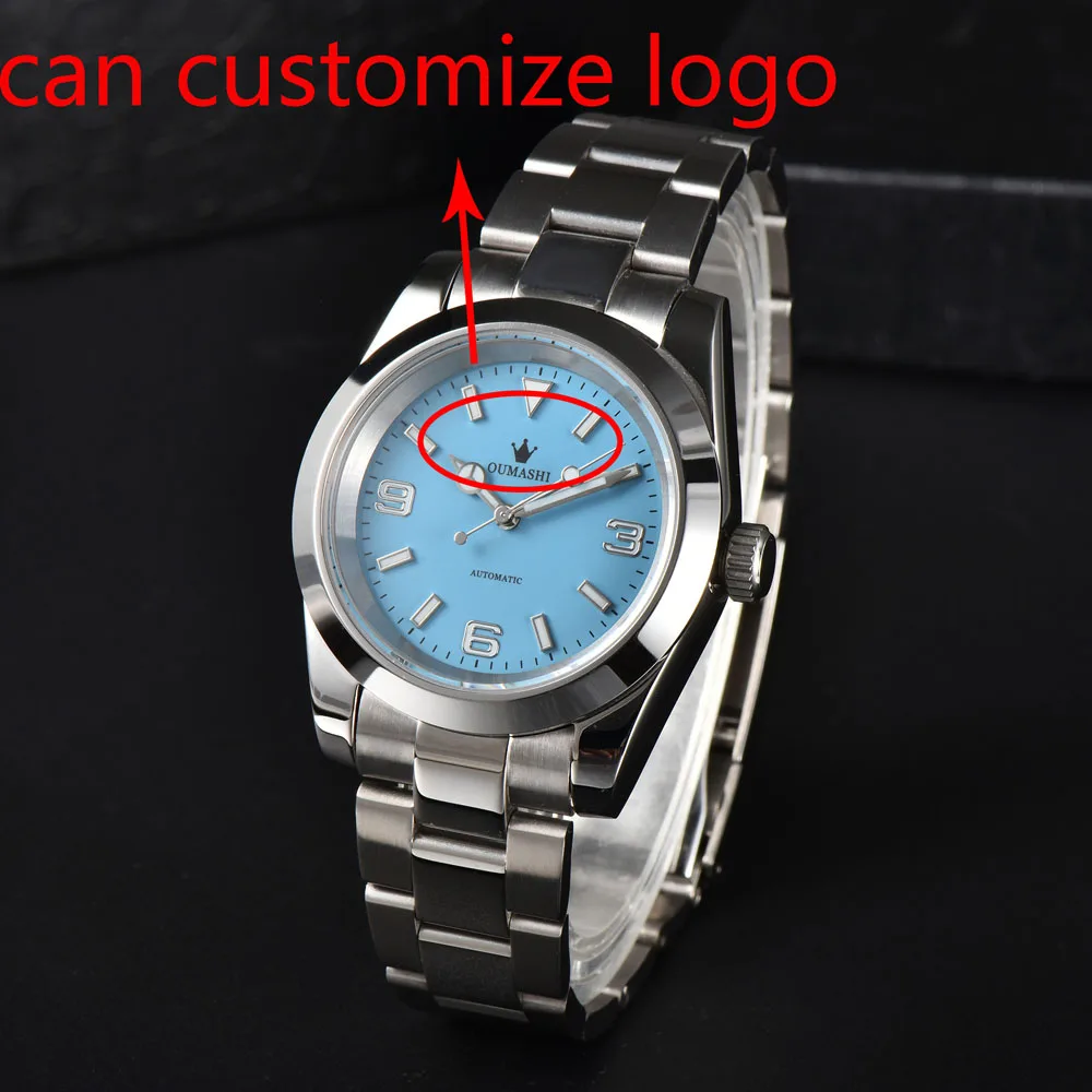 Relojes NH35 de edición limitada a la moda de 39 mm para hombres con movimiento automático japonés NH35 m114200-0023/116000 puede personalizar el logotipo