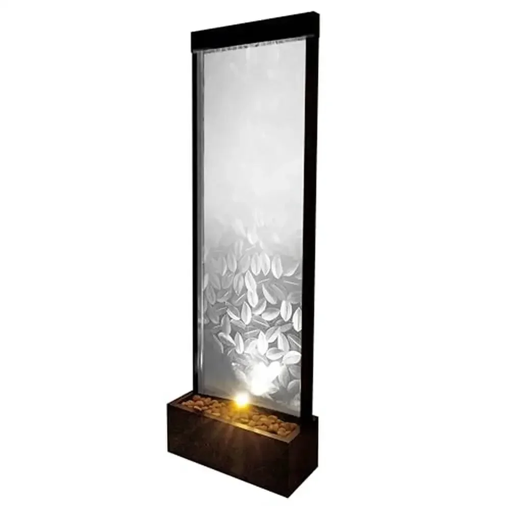 Modern Glass Panel Fountain with LED Light 72