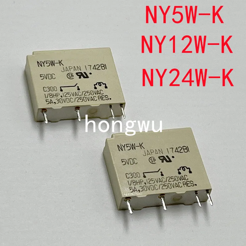 100% Original New 2PCS   NY5W-K   NY12W-K   NY24W-K  relay  5A  4pins