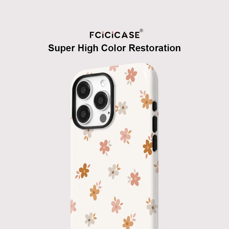 Luxury 2 IN 1 For Magsafe Case For iPhone 16 15 14 Plus 13 12 Pro Max 11 Wireless Charge Magnetic Soft Flower Pattern Cover