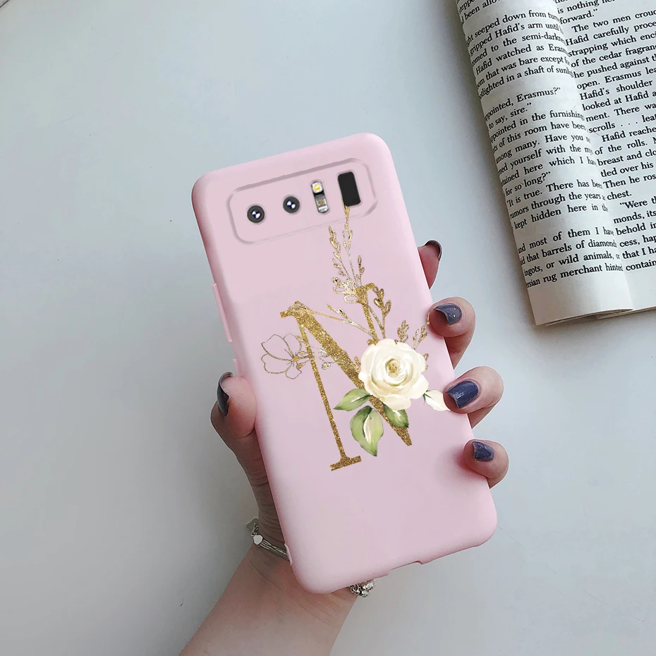 For Samsung Galaxy Note 8 Case SM-N950F Cute Letters Coque Soft Silicone Phone Case For Samsung Note 8 Note8 Cover Fundas Bumper